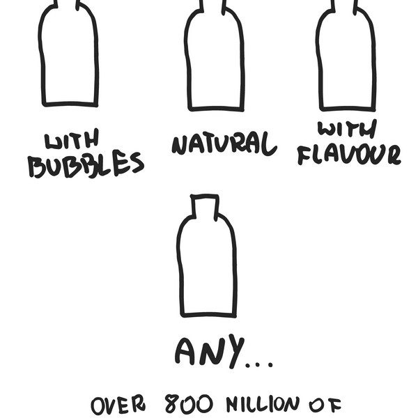 Water - with bubbles, natural, with flavour, any... Over 8000 million of people doesn't have a choice.
